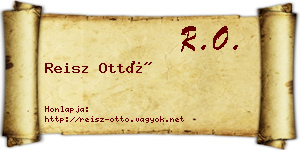 Reisz Ottó névjegykártya